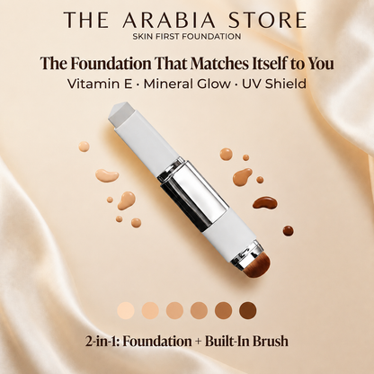 2-in-1 Color Changing Foundation Stick with Brush for All Skin Types