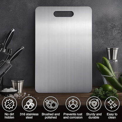 Premium Titanium Cutting Board – Double-Sided Food Grade Chopping Board for Modern Kitchens
