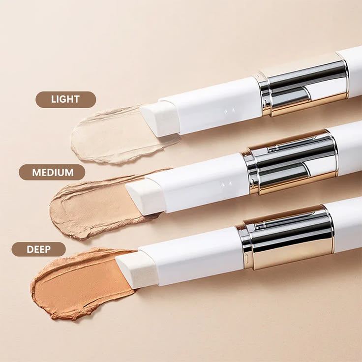 2-in-1 Color Changing Foundation Stick with Brush for All Skin Types