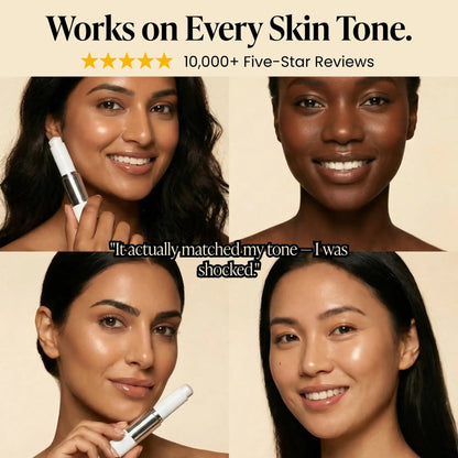 2-in-1 Color Changing Foundation Stick with Brush for All Skin Types