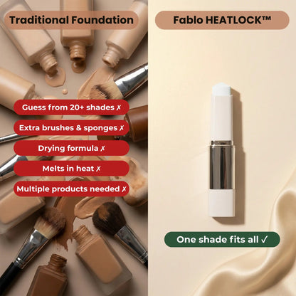 2-in-1 Color Changing Foundation Stick with Brush for All Skin Types
