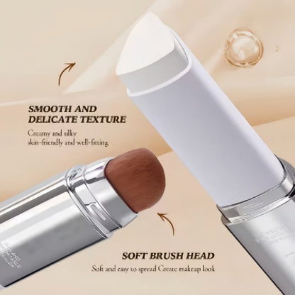 2-in-1 Color Changing Foundation Stick with Brush for All Skin Types