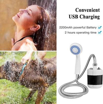 Premium Compact Handheld Outdoor Shower – Portable Rechargeable Camping Shower