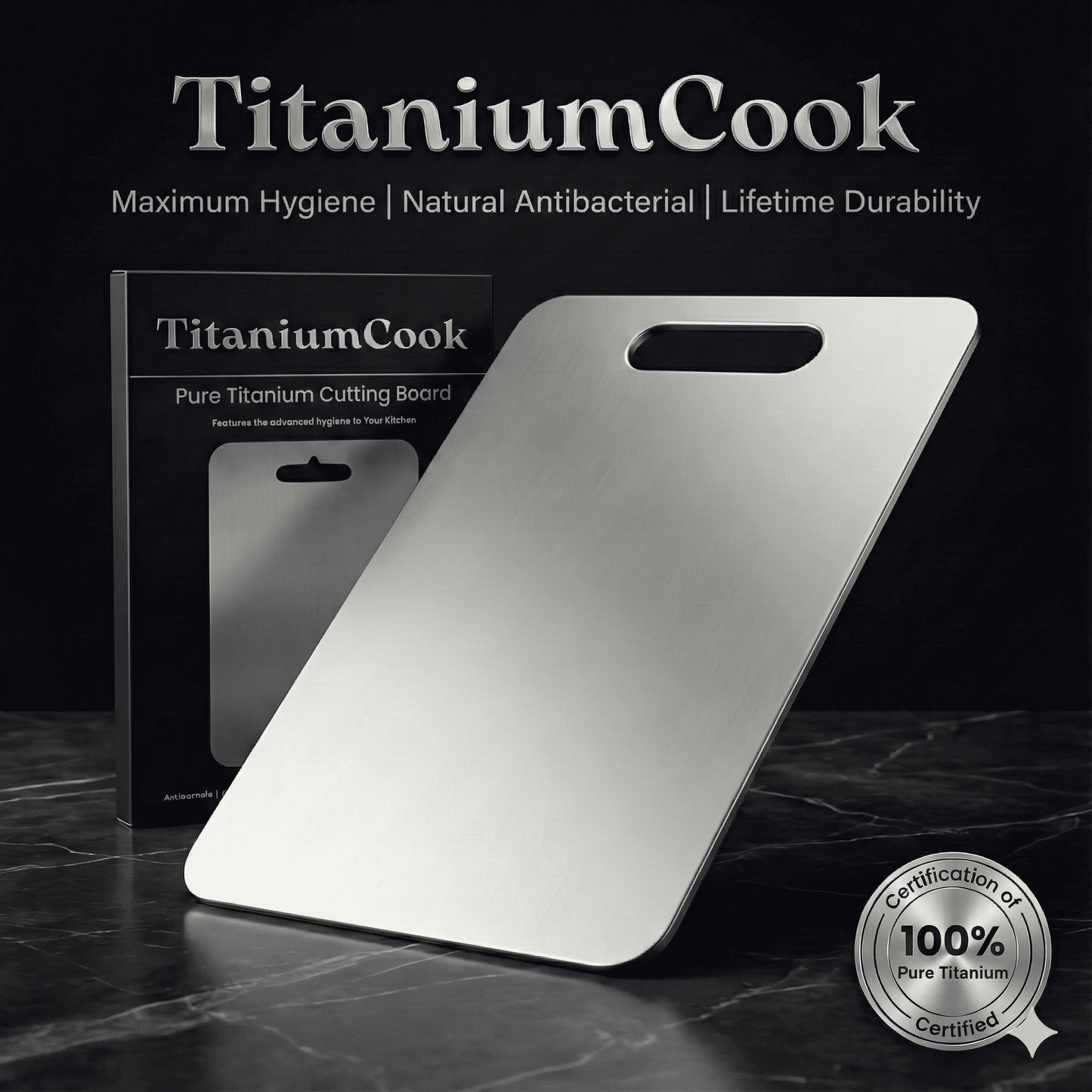 Premium Titanium Cutting Board – Double-Sided Food Grade Chopping Board for Modern Kitchens