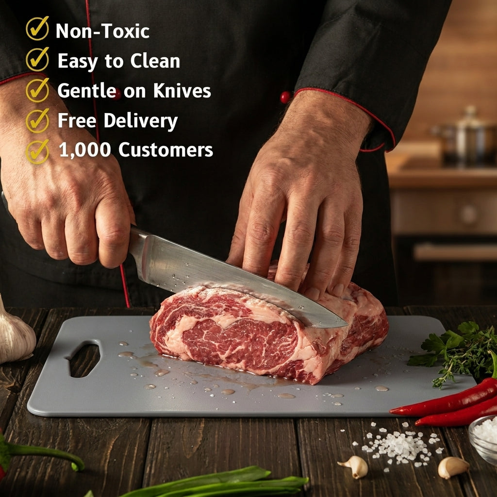 Premium Titanium Cutting Board – Double-Sided Food Grade Chopping Board for Modern Kitchens